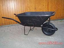 Kolečko hospodářské korba 120 l plastová černé