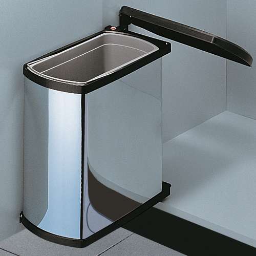 Vestavěný odpadkový koš Hailo AS Uno 18 Öko Flex nerez/černý