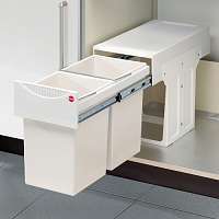 Vestavný třídič odpadu Hailo AS Tandem 15/15 bílý