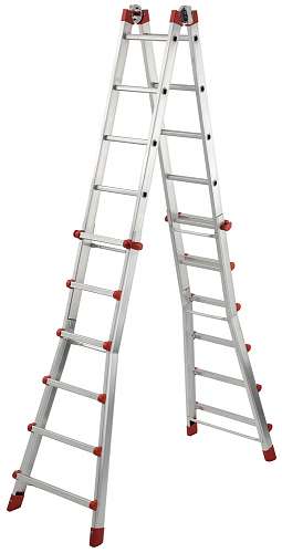 Multifunkční teleskopický žebřík Hailo M80 4 x 6 příček