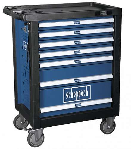 Scheppach TW 1000 dílenský vozík s nářadím, 7 zásuvek, 263 dílů